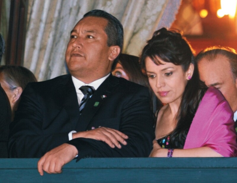 Francisco Blake y su esposa, Gloria Cossío, en la pasada celebración del 15 de septiembre.