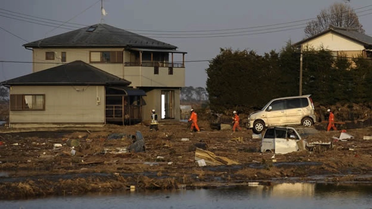 zona destrozada por el terremoto y el tsunami en japon