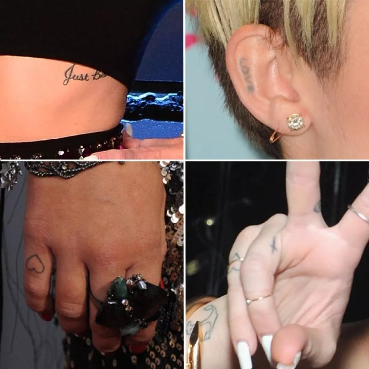 Miley tiene un total de 20 grabados en su cuerpo.