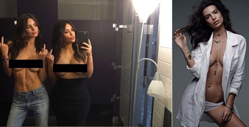 Emily posó con Kim después de su escandalosa selfie.