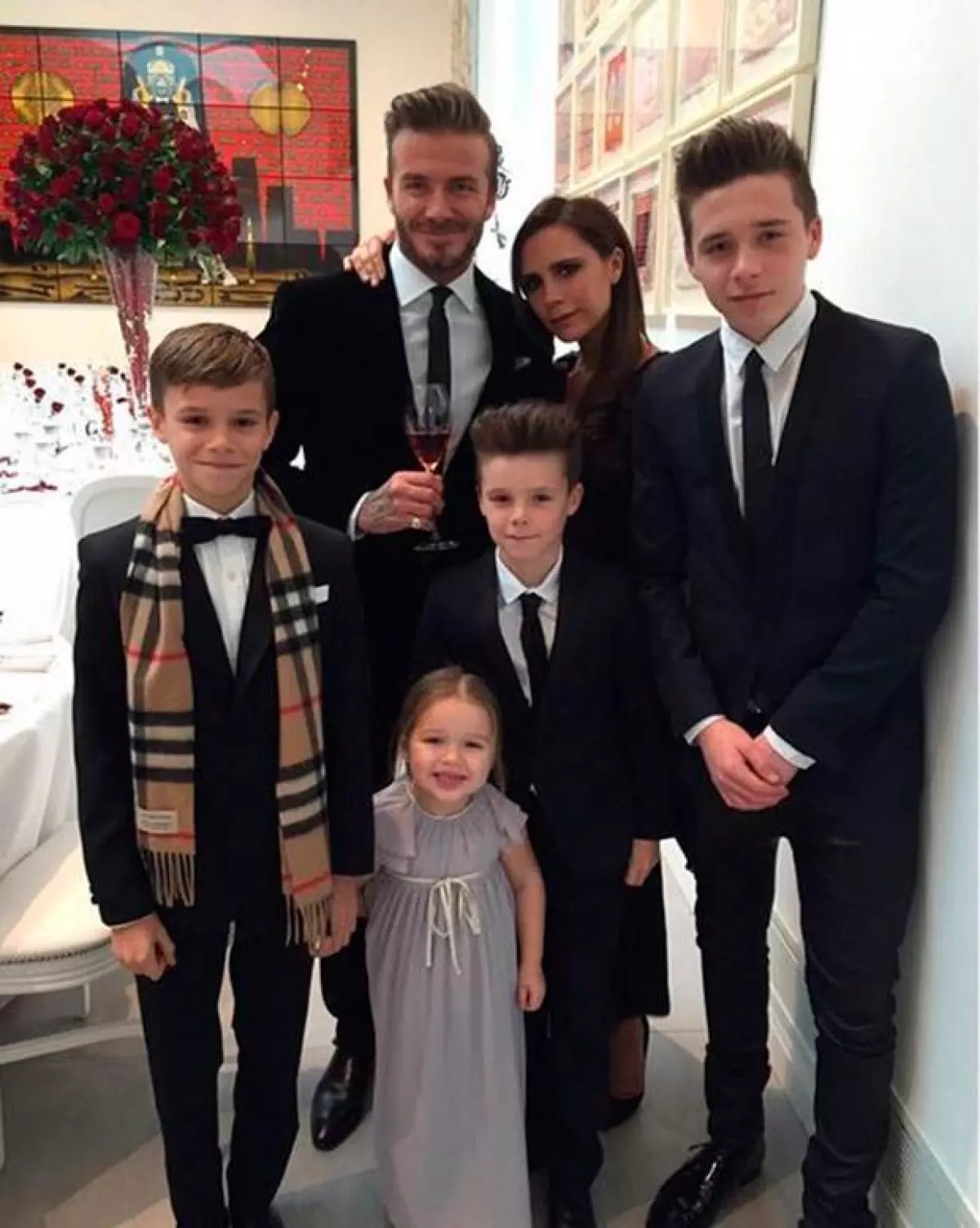 David Beckham y sus hijos