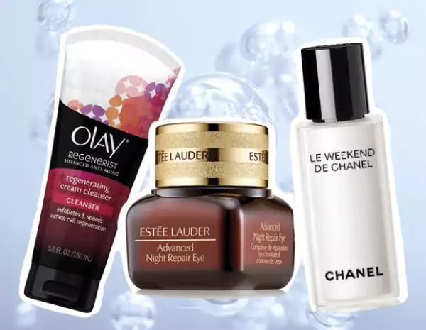 1. Olay, 2. Estée Lauder, 3. Chanel