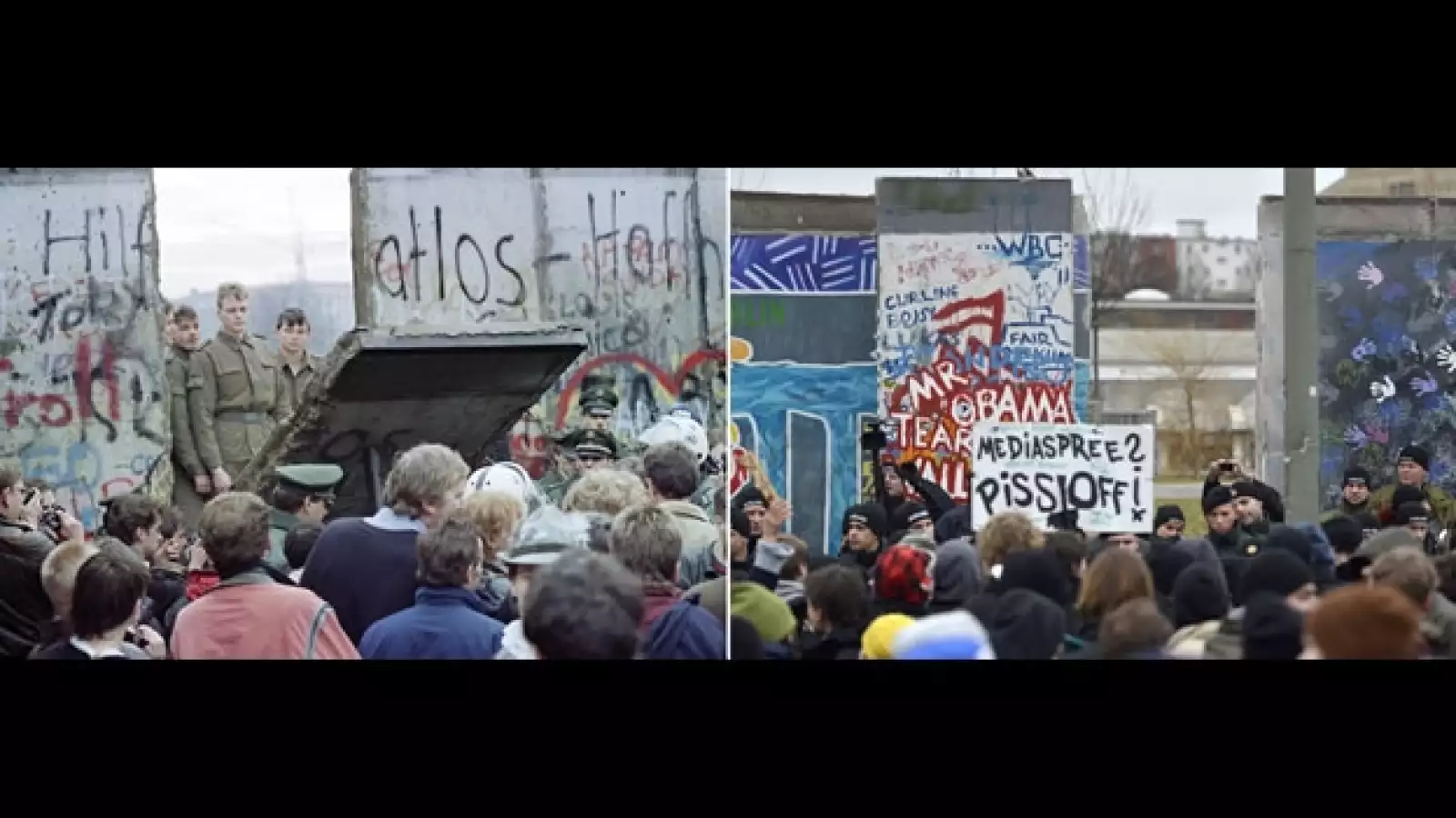 protestas derribo Muro de Berlin