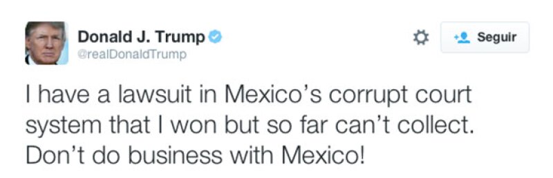 Aseguró que el gobierno mexicano es corrupto.