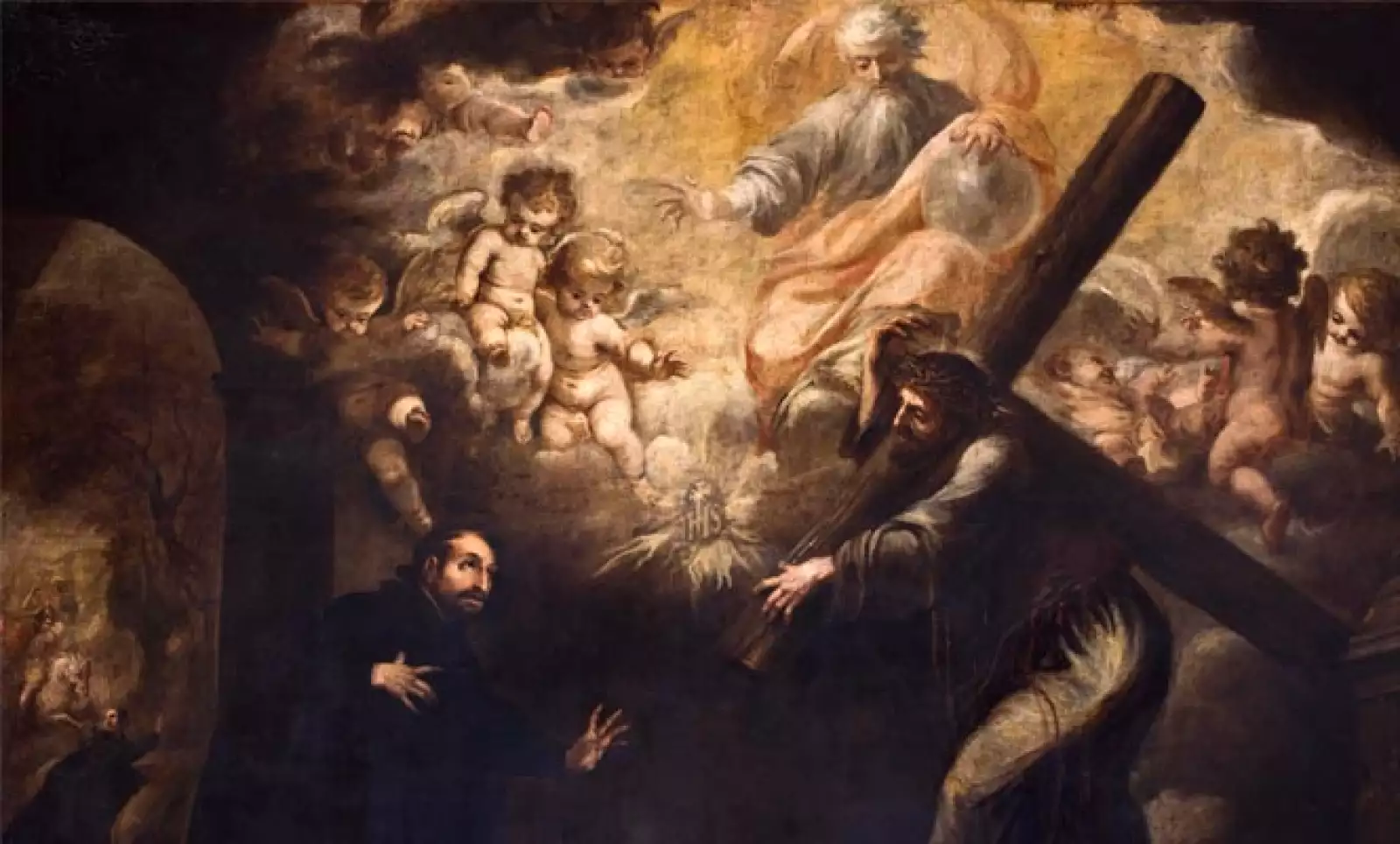 Autor: Juan Valdés de Leal (1622-1690). Material: Óleo sobre tela. Tamaño: 268 x 369 cm. Origen: Parroquia de San Pedro, Lima Perú. Obra restaurada por Fomento Cultural Banamex.