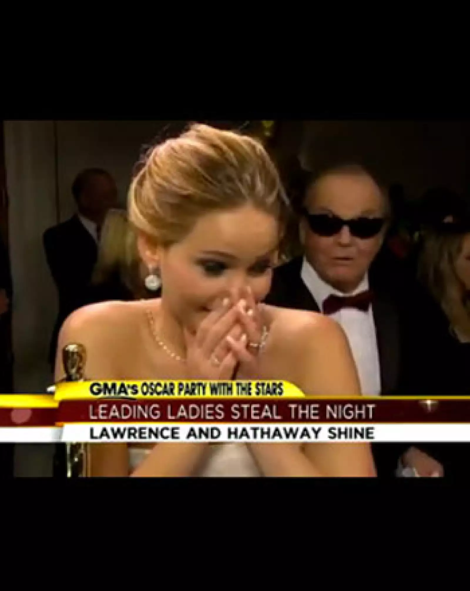 Jennifer Lawrence starstruck con Jack Nicholson