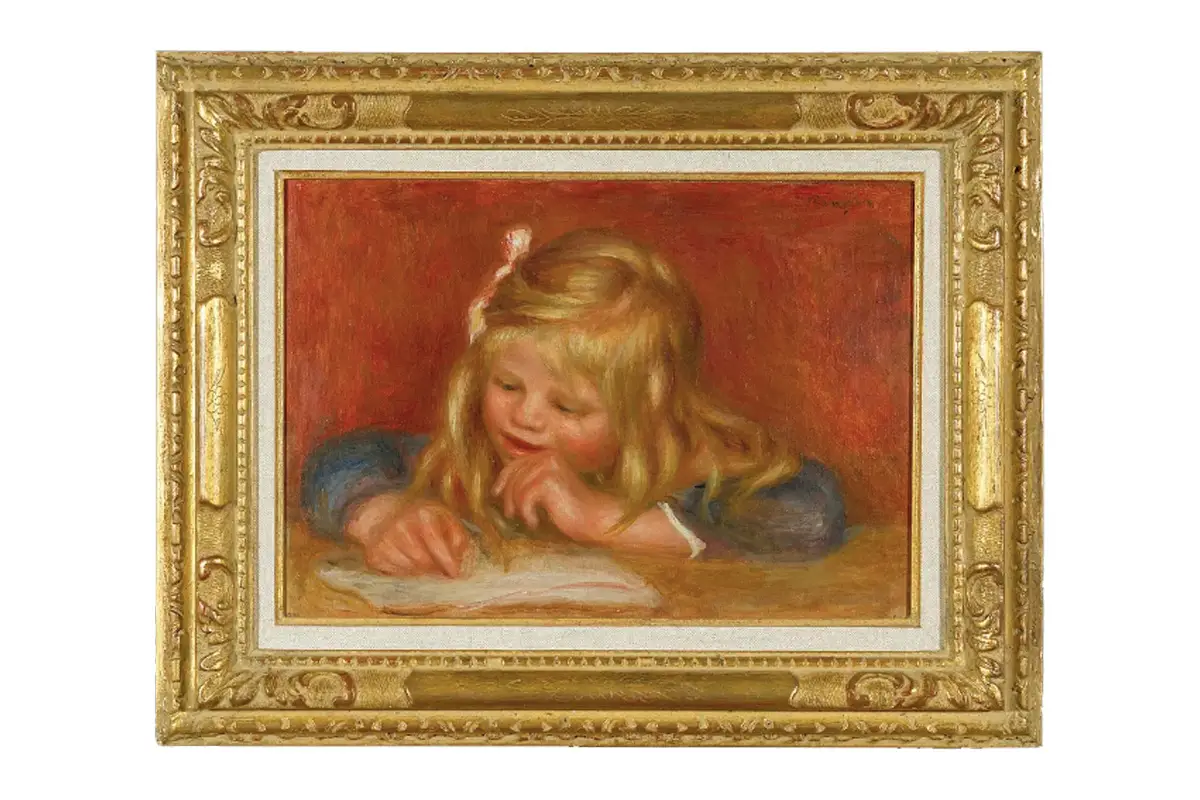 Coco leyendo, obra de 1905 de Pierre-Auguste Renoir. Óleo sobre lienzo que se exhibia en la Sala M. Gangnat de donde fue extraido. 