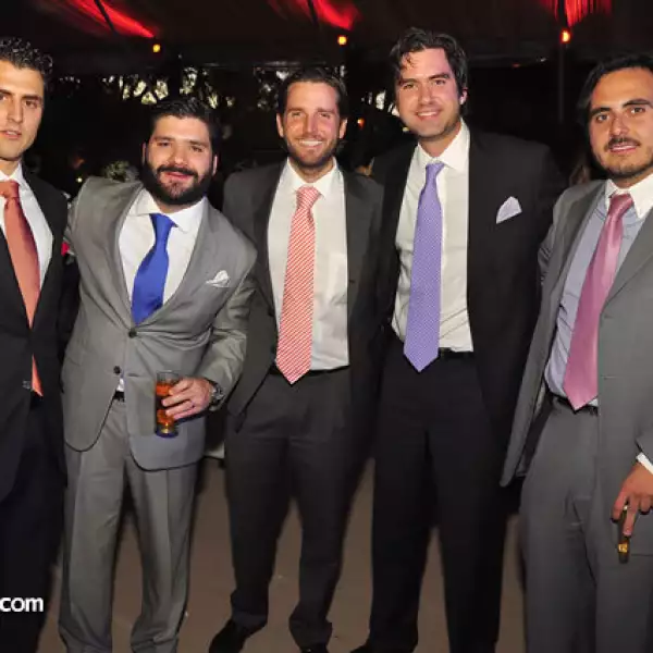 Manuel Sara, Choco Gómez Ibarra, Pedro Fernández, Daniel Gutiérrez y Andrés Preciado
