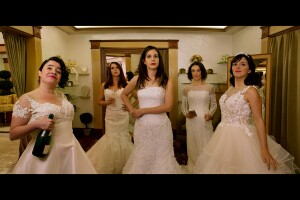 Cassandra Ciangherotti y el resto de las protagonistas de la película