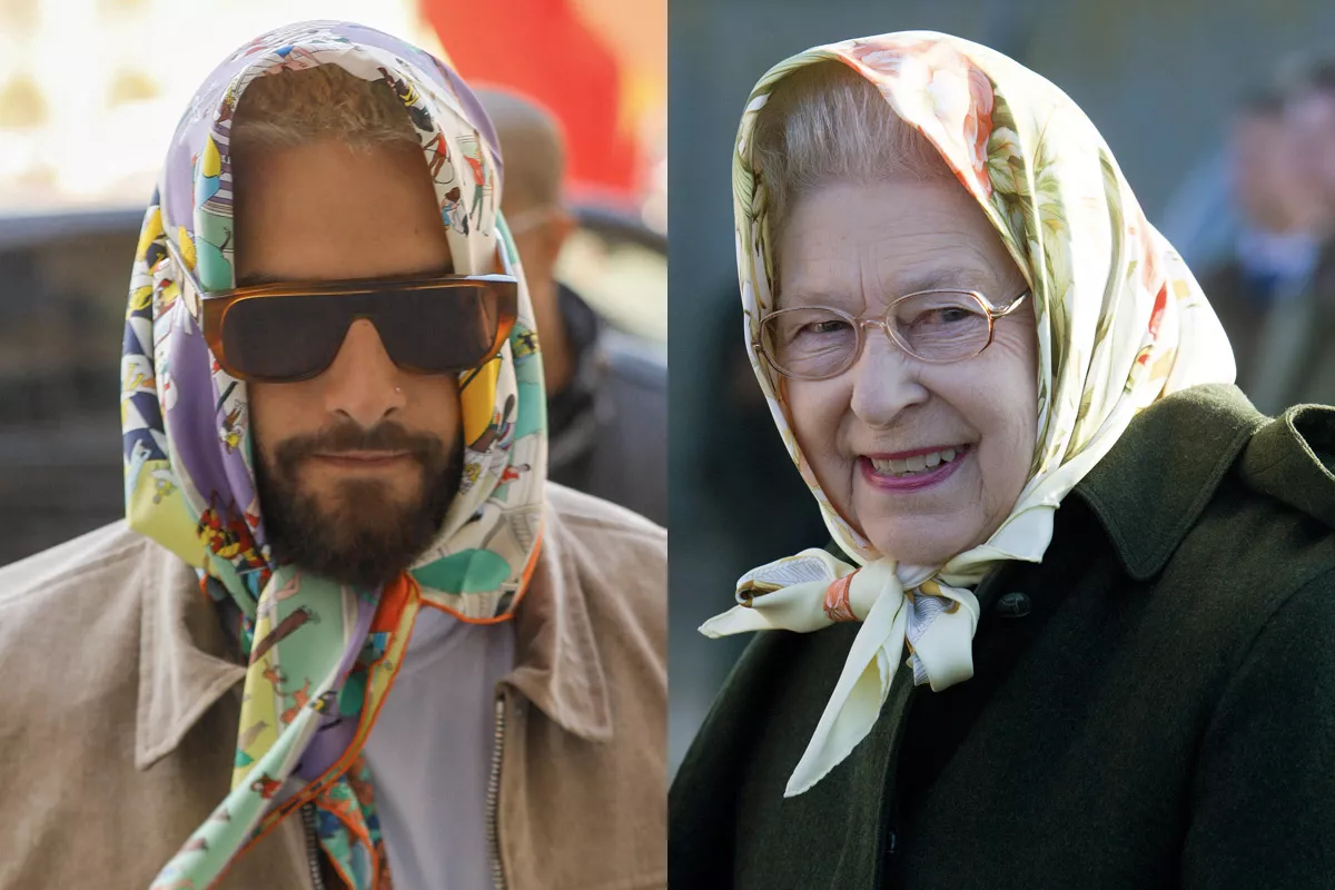 Maluma y Reina Isabel con look de abuelita