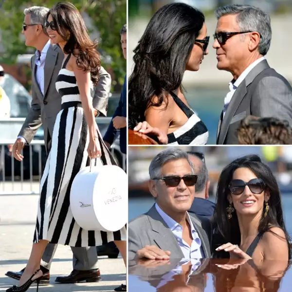 George y Amal se hicieron presentes el viernes en Venecia.