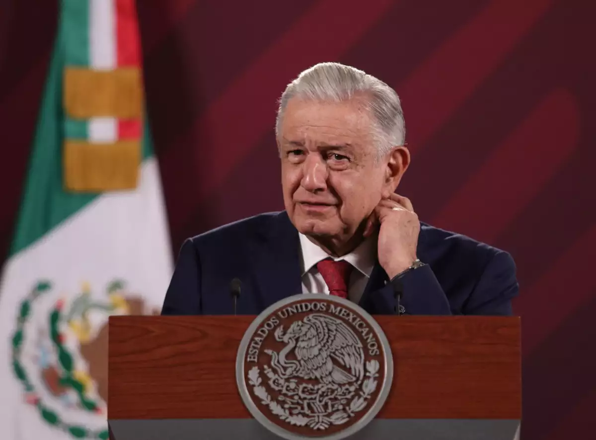 Andrés Manuel López Obrador, presidente de México durante conferencia de prensa en Palacio Nacional donde se enfocó en responder preguntas de los medios de comunicacion.