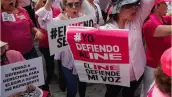 Protesta contra el INE
