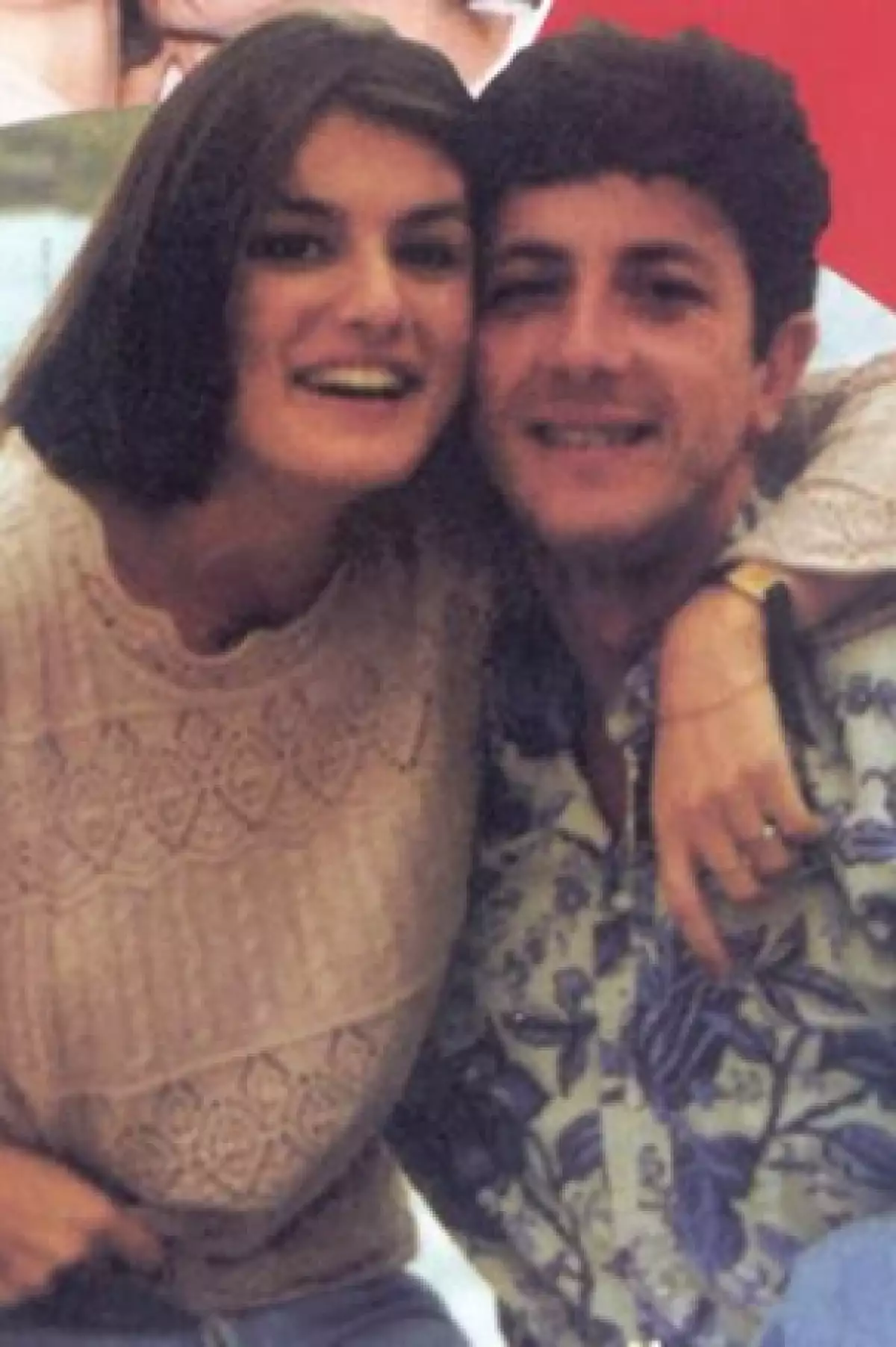 Letizia con su ex pareja, el escritor Alonso Guerrero.