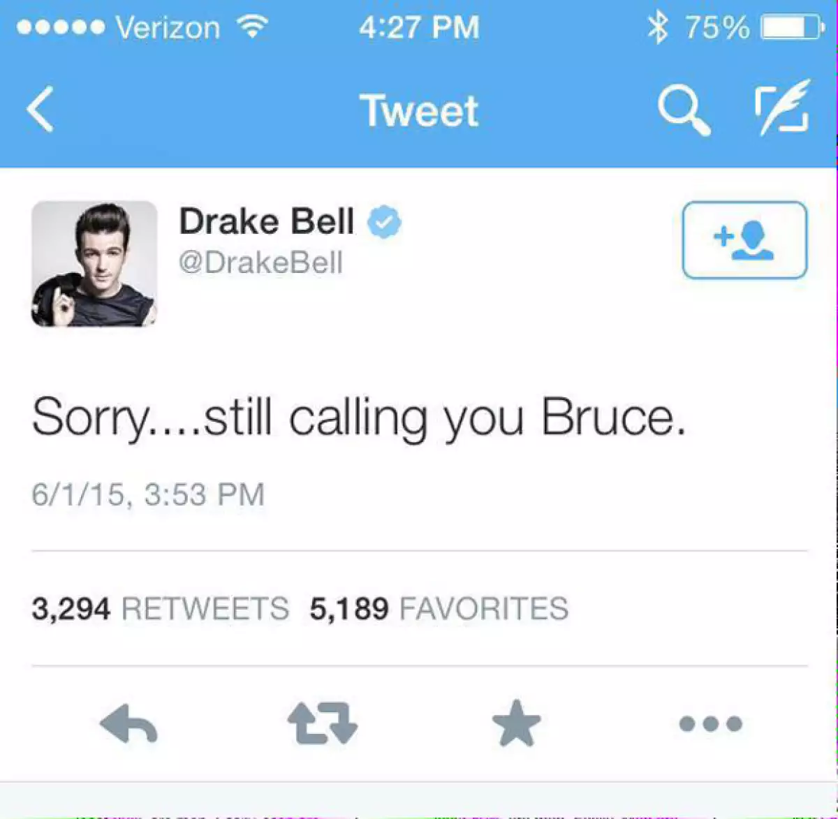 El comentario de Drake antes de ser eliminado de la red social.