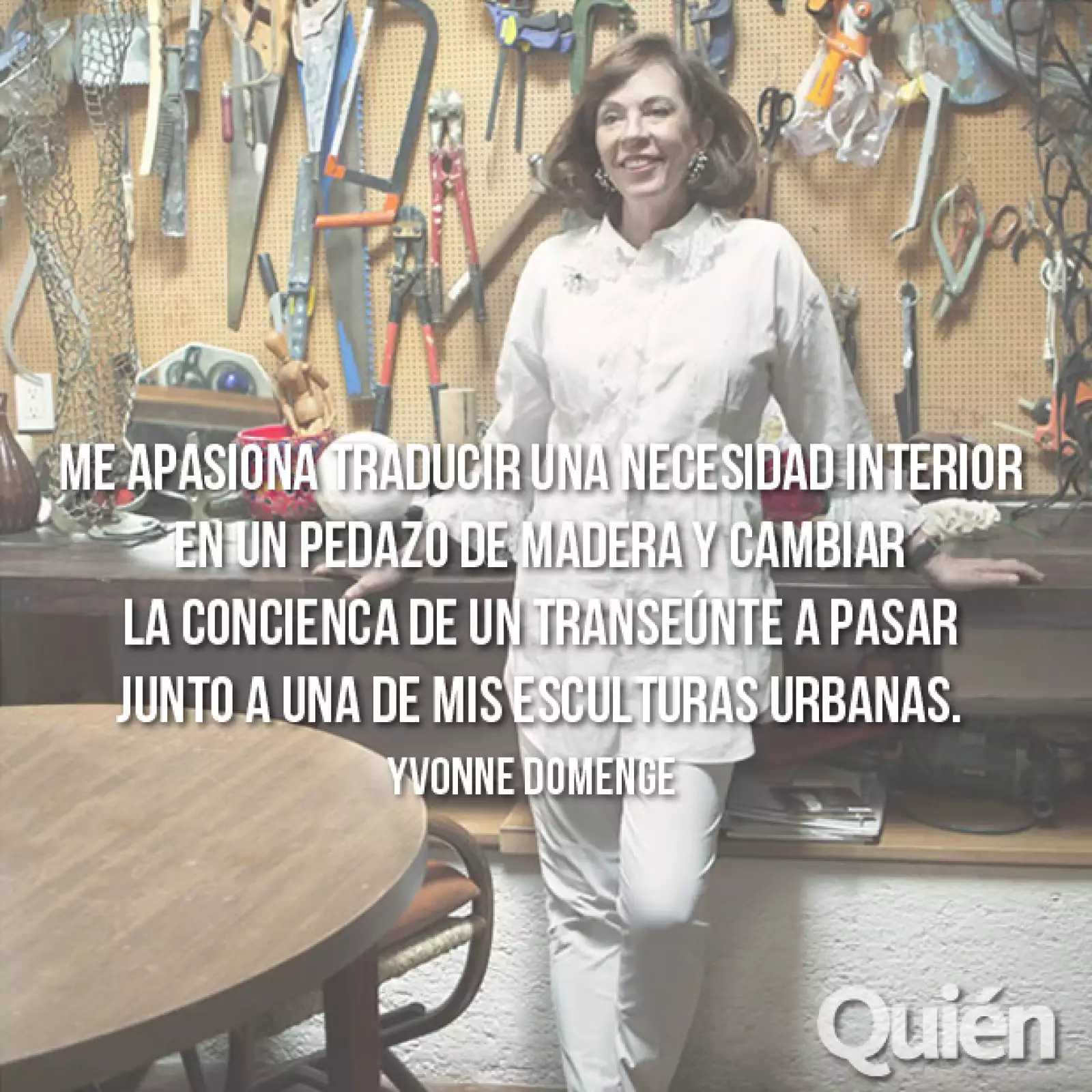 Yvonne Domenge, escultora. Sus esculturas se han fijado en la memoria de habitantes de varias ciudades del mundo.