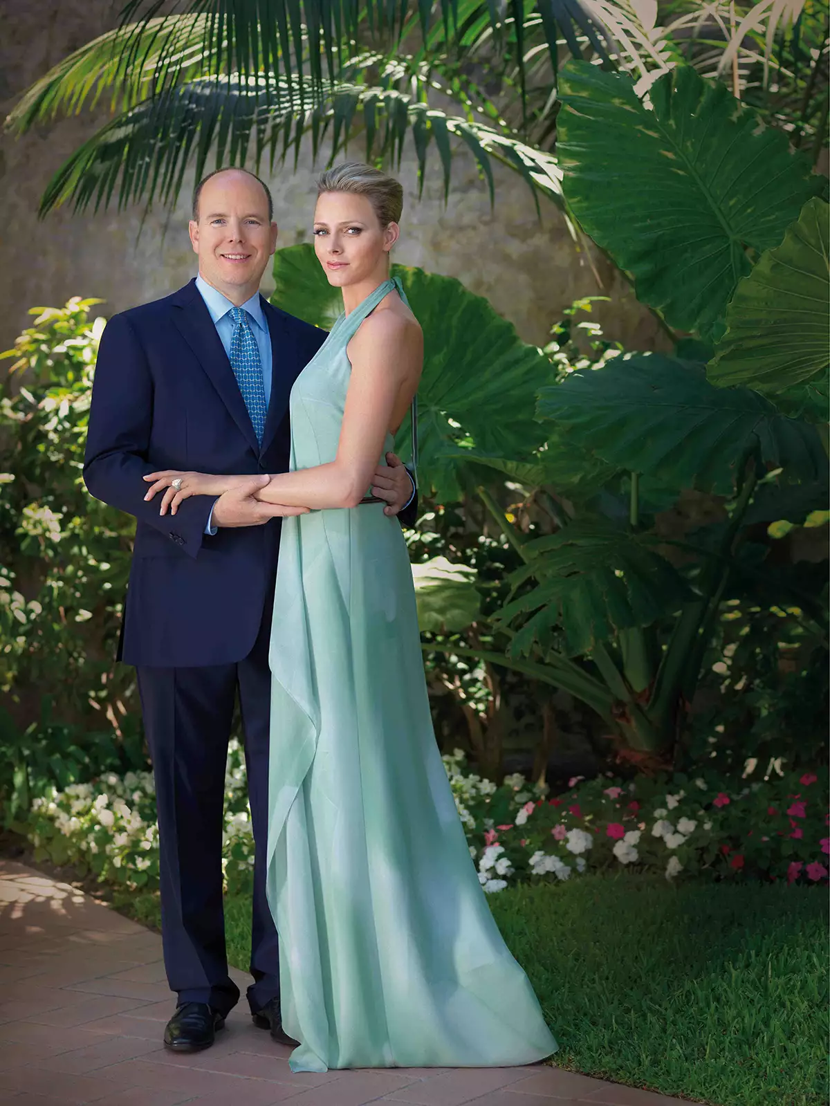 Prince Albert and Charlene Wittstock official engagement photo, Monte Carlo, Monaco - 22 Jun 2010