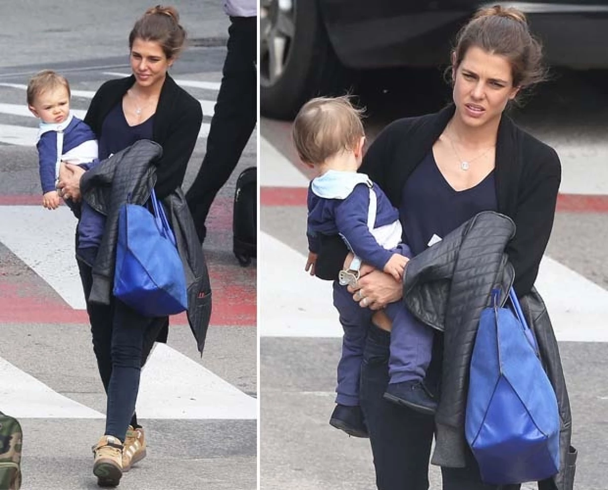 La hija de Carolina de Mónaco, con un semblante triste, fue vista hace unos días en el aeropuerto de la capital francesa, luego de que se dijera, podría separarse de Gad Elmaleh.
