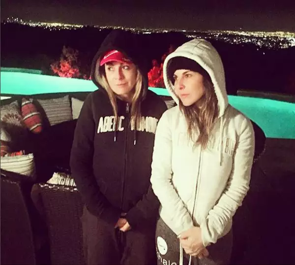 La actriz celebró el Año Nuevo en su casa con algunos amigos.