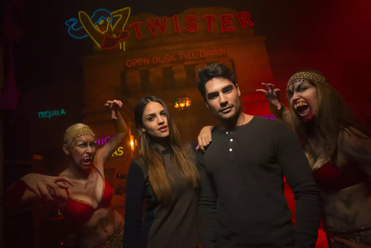 Eiza Gonzalez And DJ Cotrona Visit Universal Orlando's Halloween Horror Nights 24