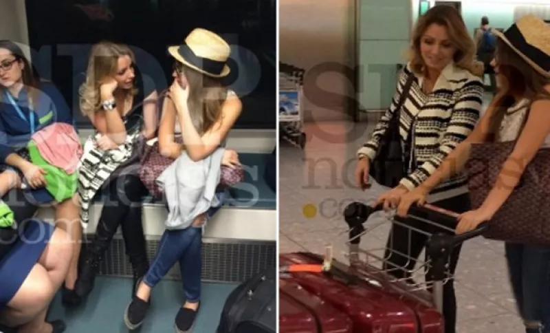 La primera dama fue captada junto a su hija en el aeropuerto de Madrid. Ambas lucían atuendos casuales y un perfil discreto. Aseguran que la primera dama llegó el pasado 25 de septiembre.
