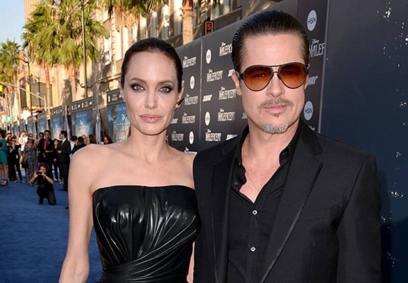 El actor acompañó a su esposa en el estreno de Maléfica en Hollywood.