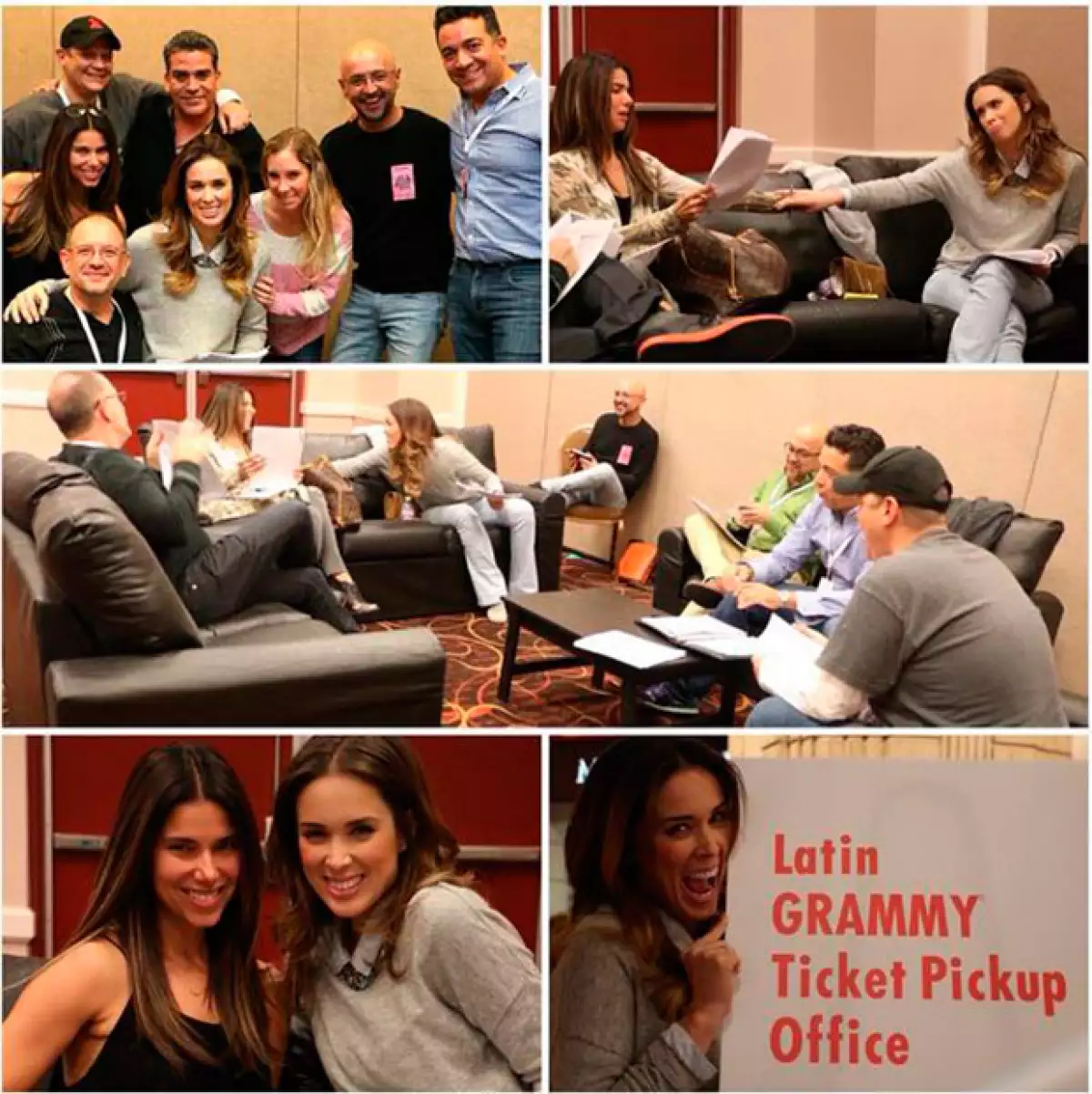 Preparándose para ña conducción con su equipo de trabajo.