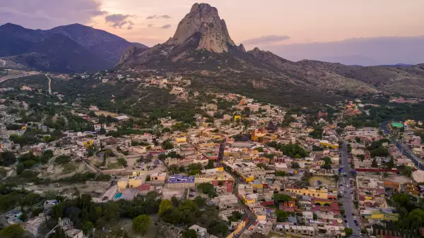 Peña de Bernal aerial