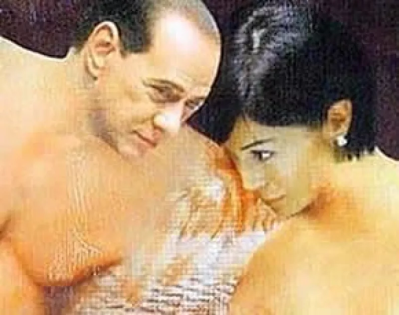 La pintura en donde aparece el primer ministro con un par de alas es obra de Filippo Panseca.