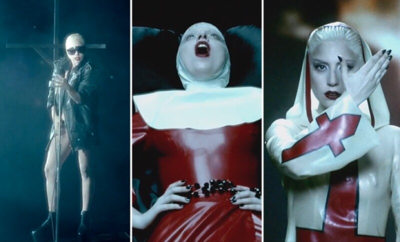 Lady Gaga en `Alejandro´combinó la religión con contenido sexual, tal como Madonna se atrevió a romper esquemas en su mejor momento como cantante.
