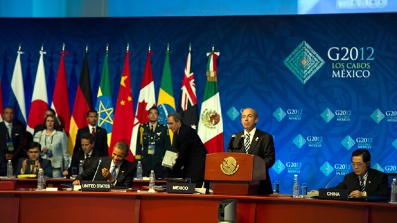 Calderón en la apertura de la cumbre del G20