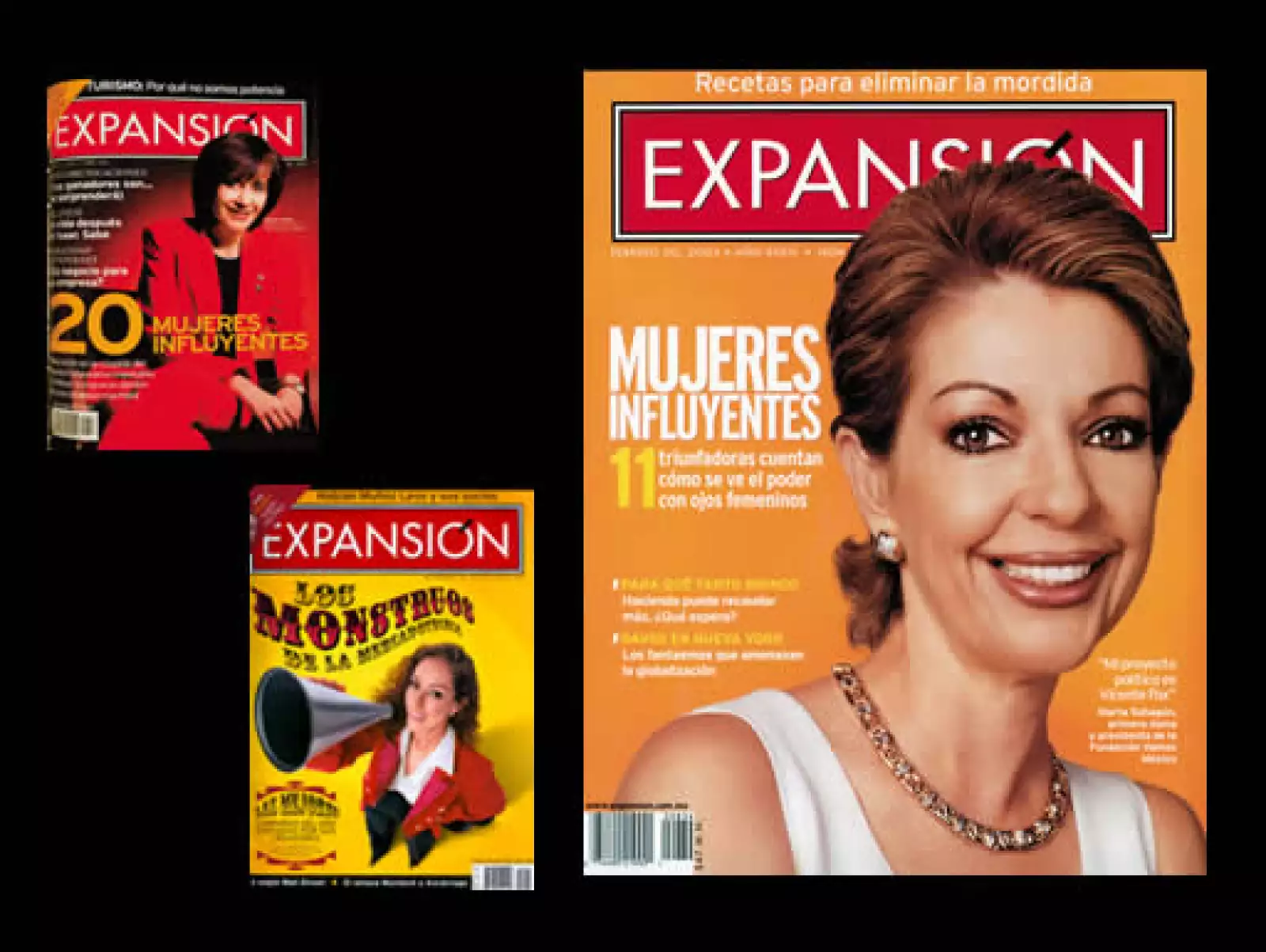 Las mujeres que marcan la pauta en el mundo de los negocios en México desde sus respectivas trincheras han estado presentes en número como éstos, de junio de 1999, noviembre de 2004 y febrero de 2002.