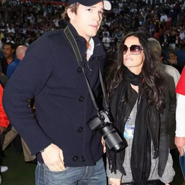 Ashton Kutcher y Demi Moore.