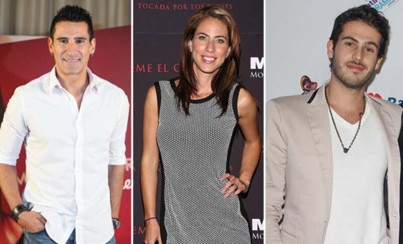 El cantante italiano Marco Di Mauro, la actriz de `Niñas mal´ Alejandra Adame y el cantante Jaime Kohen.