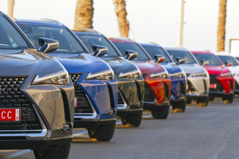 SUV vehicles on the parking