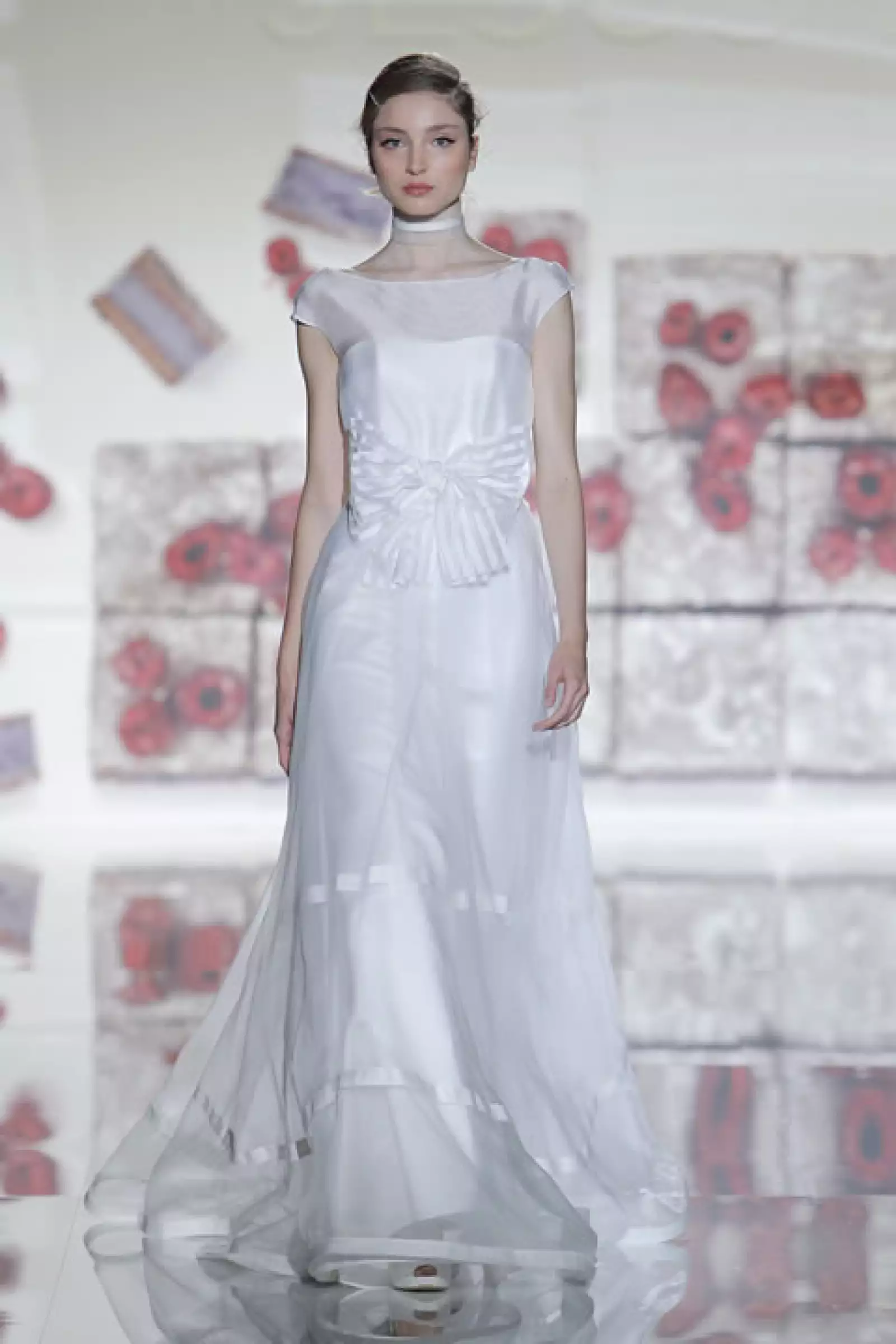 Vestido con tres texturas.