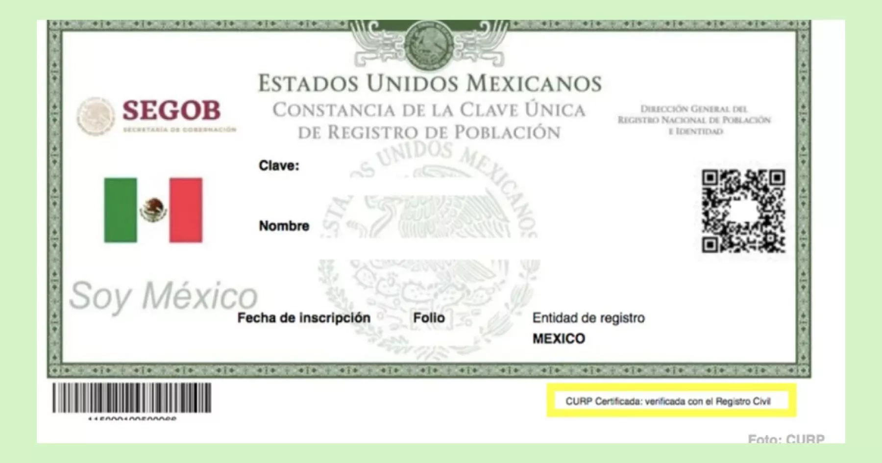CURP certificada por el registro civil: cómo sacarla gratis