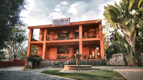 Fachada del hotel Casa MAJA en Chapala 