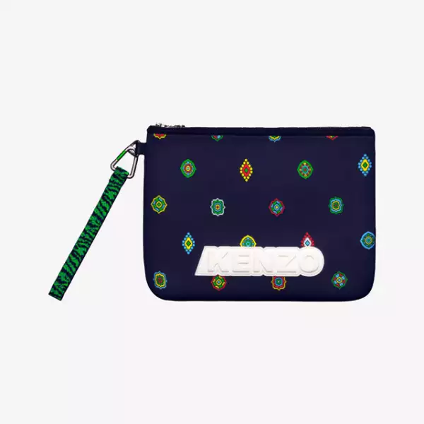 Cartera en neopreno con patrón étinco