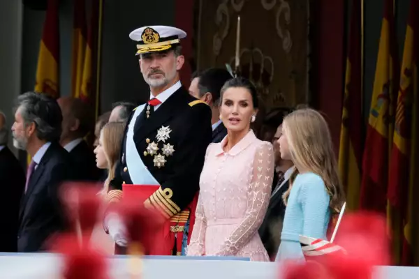 Spanish Royals Attend The National Day Military Parade