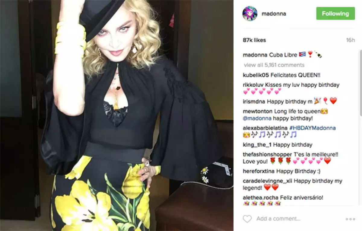 Madonna cumple este 16 de agosto 58 años.