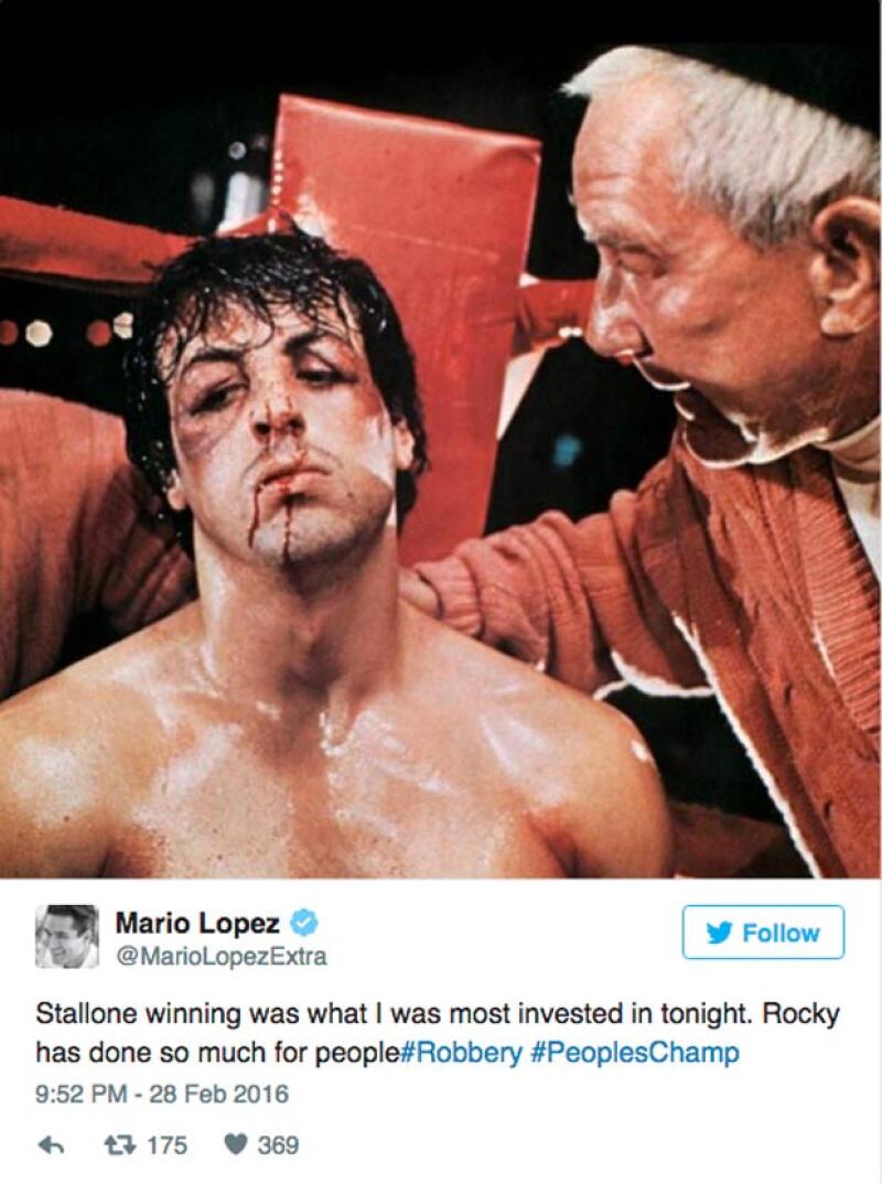 40 años pasaron para que Sylvester volviera a estar nominado a un premio de la academia, por lo que algunos escribieron: Que ganara Stallone era una de las cosas que más esperaba esta noche. Rocky ha hecho mucho por la gente.