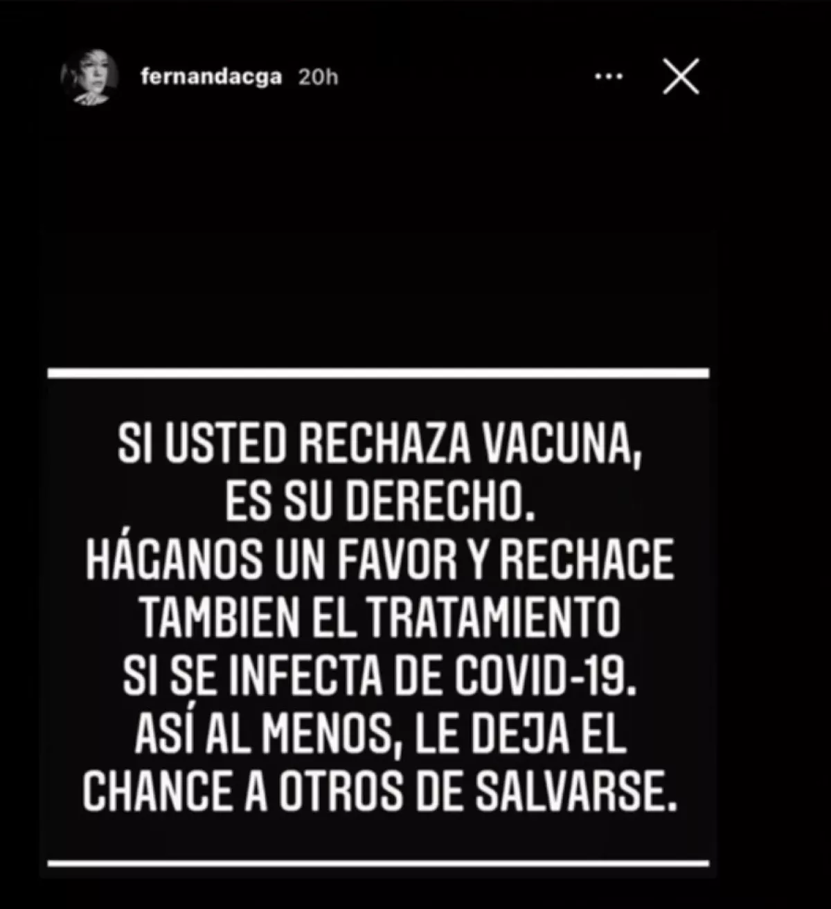Mensaje de Fernanda Castillo 