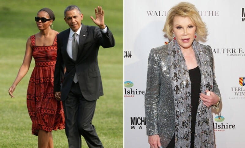 La pareja presidencial envió sus condolencias a Melissa Rivers, hija de la comediante que en el pasado los criticara.