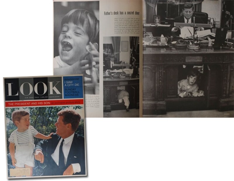 La revista Look publicó en diciembre de 1963 varias fotos de J.F Kennedy en familia mientras vivía en la Casa Blanca.