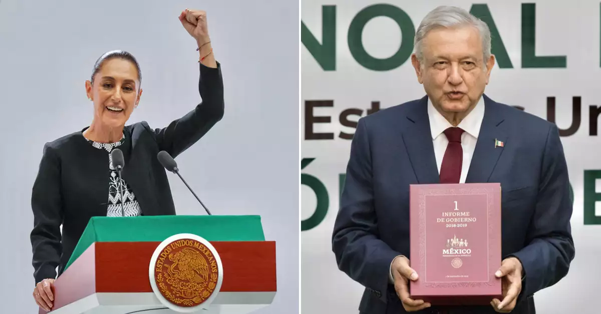 Los resultados del primer informe de gobierno de Sheinbaum y AMLO