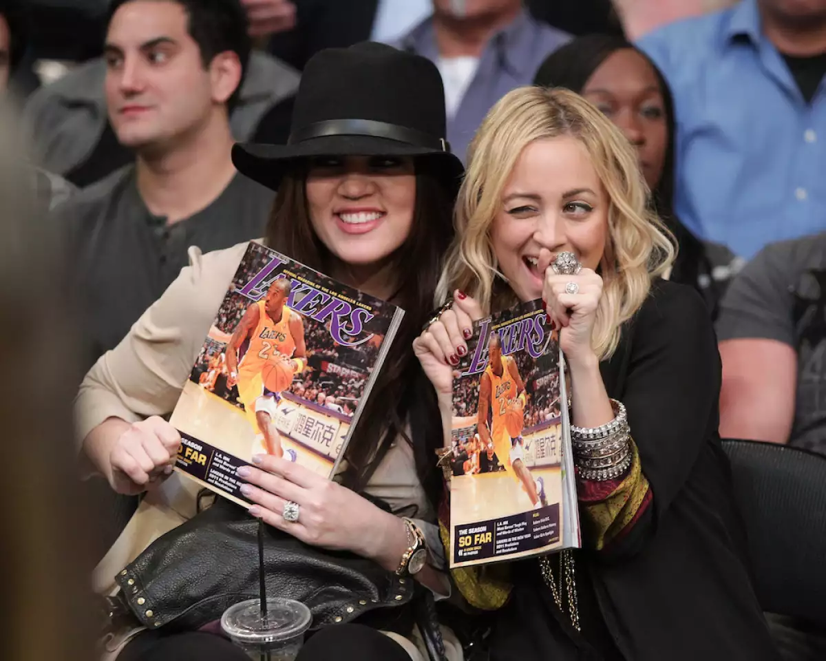 Celebrities At The Lakers Game