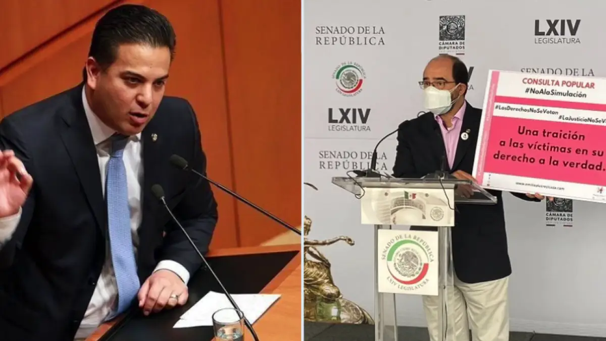 El panista Damián Zepeda y Emilio Álvarez Icaza (Fotos: Senado)