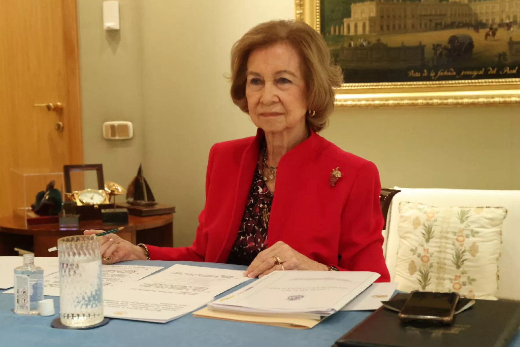 Queen Sofia Attends A Meeting With Board Of 'Reina Sofia' School Of Music