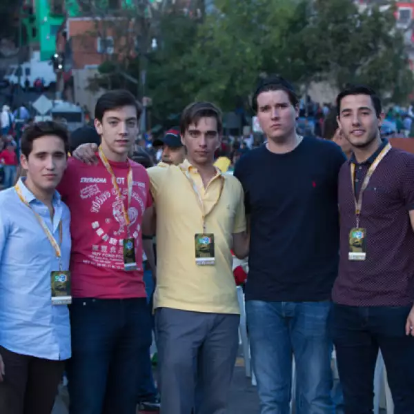 Ricardo Martínez, José Andrés Cadena, Eduardo León, Arturo Bessonart y Alejandro Arena